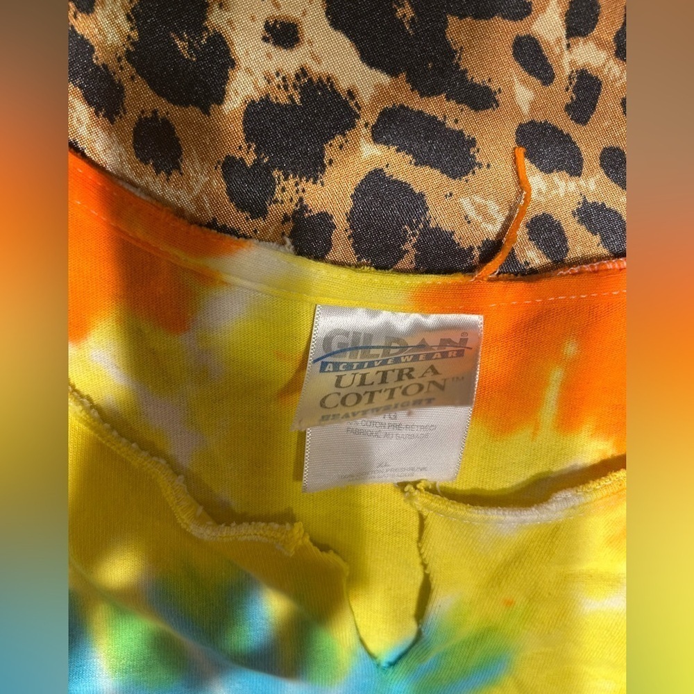 Vintage Miller Lite Tie Dye T Shirt *Cut Neckline* - Picture 3 of 7